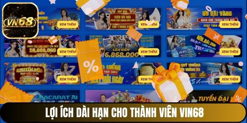 Lợi ích dài hạn cho thành viên Vin68